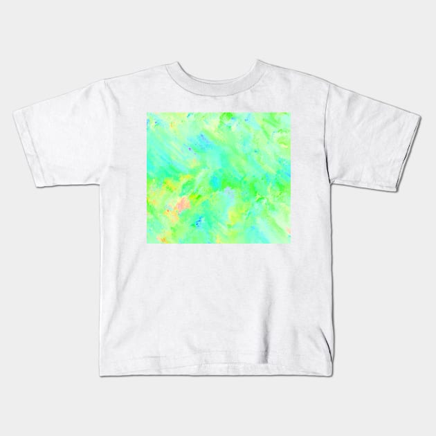 Bright Green Abstract Kids T-Shirt by ImDEL